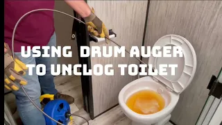 Using Drum Auger to Unclog RV Toilet (Fifth Wheel)