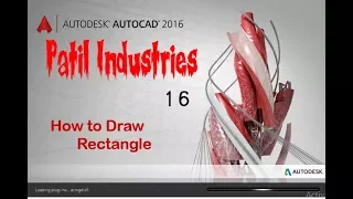 How to Draw Rectangle With Dimensions (Length, width) in AutoCAD 2016 Tutorial for Beginners