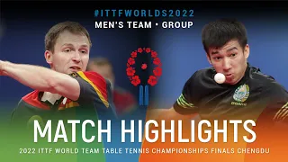 Highlights | Benedikt Duda (GER) vs Anorboev Abdulaziz (UZB) | MT Grps | #ITTFWorlds2022