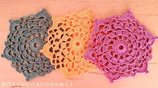 Mini tapete tejido a crochet paso a paso