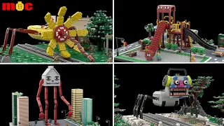 LEGO EXTRA SLIDE vs BANANA EATER vs MILKWALKER AMBASSADOR vs NIGHTMARE DJ MUSIC MAN | MOC man