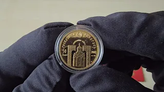 Золотая монета "Православные святые - Николай Чудотворец" 8 грамм!