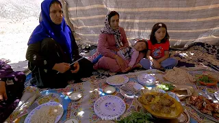 Iranian nomadic life - making lunch