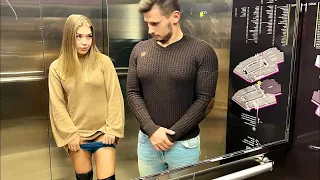 Girl Can't Resist Boys Desire In Elevator || Prank Gone Wrong