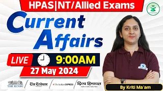 Himachal Daily Current Affairs Quiz & MCQ | 27th May 2024 | HPAS/HAS/Allied/NT Current Affairs 2024