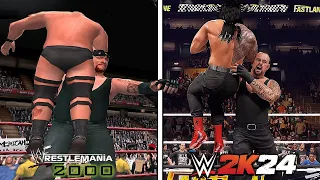 The Undertaker "Chokeslam" Evolution in WWE Games !!! (WWF Wrestlemania 2000 - WWE 2K24)