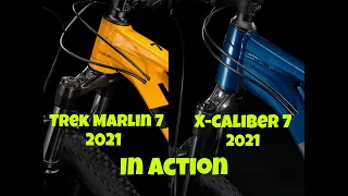 Trek Marlin 7 (2021) and X-Caliber 7 (2021) in Action