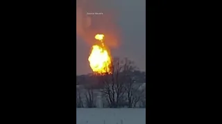 Huge fireball seen after Russian pipeline blast