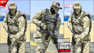 AVOIR UNE MAGNIFIQUE TENUE MILITAIRE GRIS PIXELS SUR GTA 5 ONLINE EN 1.54!