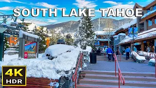 (4K HDR) South Lake Tahoe Narrated Winter Walk