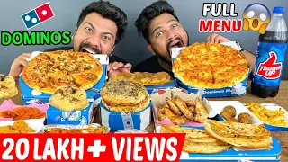 DOMINO'S FULL MENU EATING MUKBANG | EATING PIZZA, CHICKEN WINGS, MEAT BALLS, CHICKEN TACO (Ep-389)