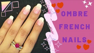 Trendy Nail Art Tutorial ombre french nails 2023 | French Tips