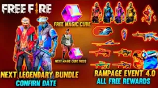 Rampage Event 4.0 Free Rewards 😲 || Mystery Shop Free Fire || Next Magic cube dress || FF News Event
