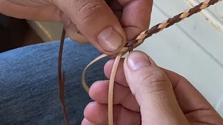 How to round braid (4 strand) and finish with a Turks head knot