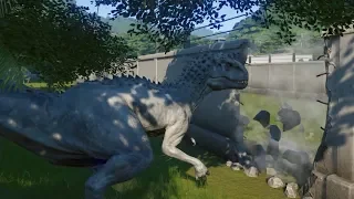 Indominus Rex Escapes Rexy Saves the Park - Jurassic World Evolution