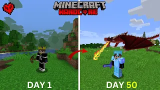 I SURVIVED 50 Days in Minecraft Hardcore Ice and Fire DRAGON Mod...