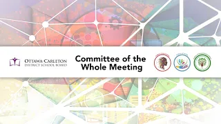 Oct 13, 2020: OCDSB COW Meeting