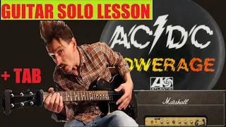 AC/DC - UP TO MY NECK IN YOU - GUITAR SOLO LESSON + TAB