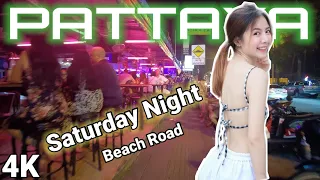 🔴4K Pattaya Saturday Night / Walking Though Pattaya Beach Road (June 2022) Thailand🇹🇭