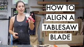 How to Align your Table Saw Blade // Woodshop Tips