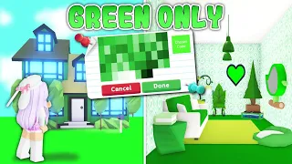GREEN ONLY Build Challenge In ADOPT ME! (Roblox)
