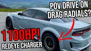 Daily Driving My 1100HP Dodge Charger Redeye Widebody On Drag Radials POV In The Mountains