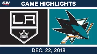 NHL Highlights | Kings vs. Sharks - Dec 22, 2018