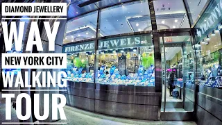 ⁴ᴷ⁶⁰ NYC Diamond District Walking Tour | Best Place to Buy Diamond in New York City