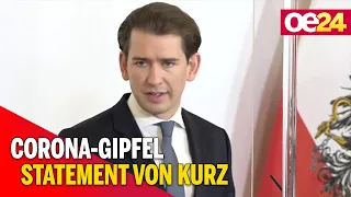 Corona-Gipfel mit Landeshauptleuten: Statement von Kurz