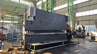 Bending test of CHD-PB-50062  500TON/6200  CNC press brake,Delem DA53T 4+1 axis