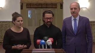 Bakan Numan Kurtulmuş Aamir Khan ile bir araya geldi