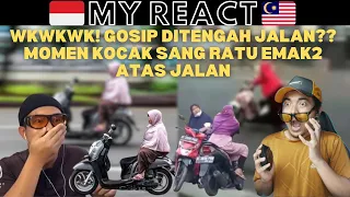 WKWKWK! Gosip ditengah jalan?? Momen Kocak Sang Ratu EMAK2 ATAS JALAN