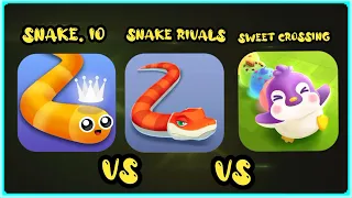 Snake. Io Vs Snake Rivals Vs Sweet Crossing Game Comparison!