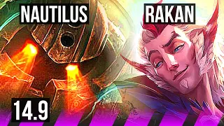 NAUTILUS & Jinx vs RAKAN & Xayah (SUP) | 2/2/23, 2500+ games | KR Grandmaster | 14.9