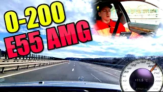 Mit 700PS von 0 auf 200 km/h  - BRUTALE BESCHLEUNIGUNG im Mercedes E55 AMG ?