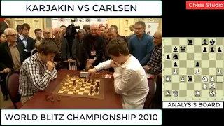 KARJAKIN vs CARLSEN || WORLD BLITZ CHESS CHAMPIONSHIP 2010