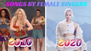 Top 5 Most WATCHED Music Videos By Female Singers Each Year (2010-2020)