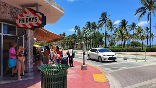 4K Ocean Drive  , Summer City Walking Tour , Miami Beach FL , June 2024