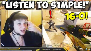 S1MPLE HAS THE BEST STRATS IN CSGO? THEY GOT 16-0'D AGAIN! CS:GO Twitch Clips