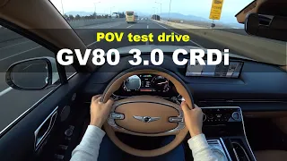 2021 Genesis GV80 3.0 Diesel CRDi AWD POV test drive