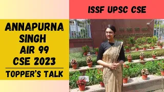 TOPPER'S TALK: ANNAPURNA SINGH, AIR 99, CSE 2023