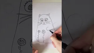 Графіка✏️Анімалістичний жанр🐾Як намалювакотика?😸#котики #cat #sketching  #drawing #малюєморазом