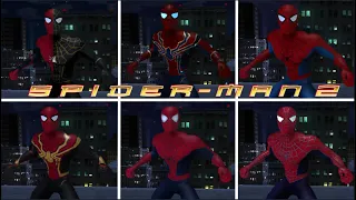 Spider-Man 2 (2004) | All 7 No Way Home Suit Mods Showcase (Dolphin Emulator)