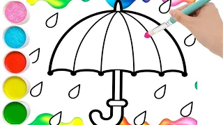 How to Draw an Umbrella | Как нарисовать зонтик | Qanday qilib soyabon chizish mumkin