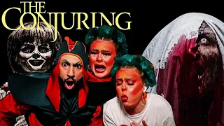 My GIRLFRIEND nearly threw up!! THE CONJURING MOVIE REACTION!!