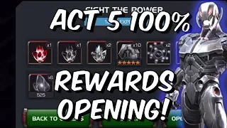 Act 5 100% Crystal Opening - 5 Star Rank Up Crystal & More! - Marvel Contest Of Champions