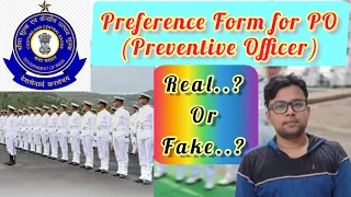 Preference Form for Preventive Officer (PO) #ssc #cgl #preference