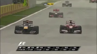 Fernando Alonso overtake on Sebastian Vettel Korean GP 2010