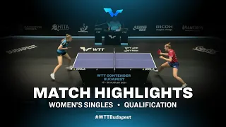 Linda Zaderova vs Christina Kallberg | WTT Contender Budapest 2021 (Qual)