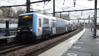 (RER D) Rame 12D* + première UM Z20500 hybrides IDFM (56D + 43D) - Gare de Juvisy